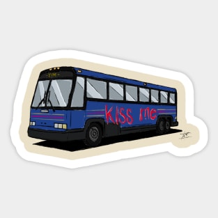 Kiss Me On The Bus Sticker